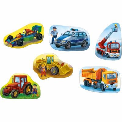 6 erste Puzzles Fahrzeuge